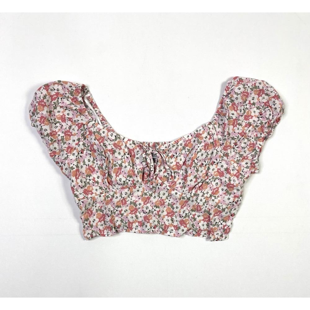 Hollister Crop Top Women's Small Floral Halter Prairie Y2K